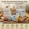 Beeswax Bread Bags for Sourdough & Homemade Bread,XL 13"x17" Large Reusable Cotton & Linen Bread Bag,Keep Loaves Fresh Longer,Natural & Easy To Clean