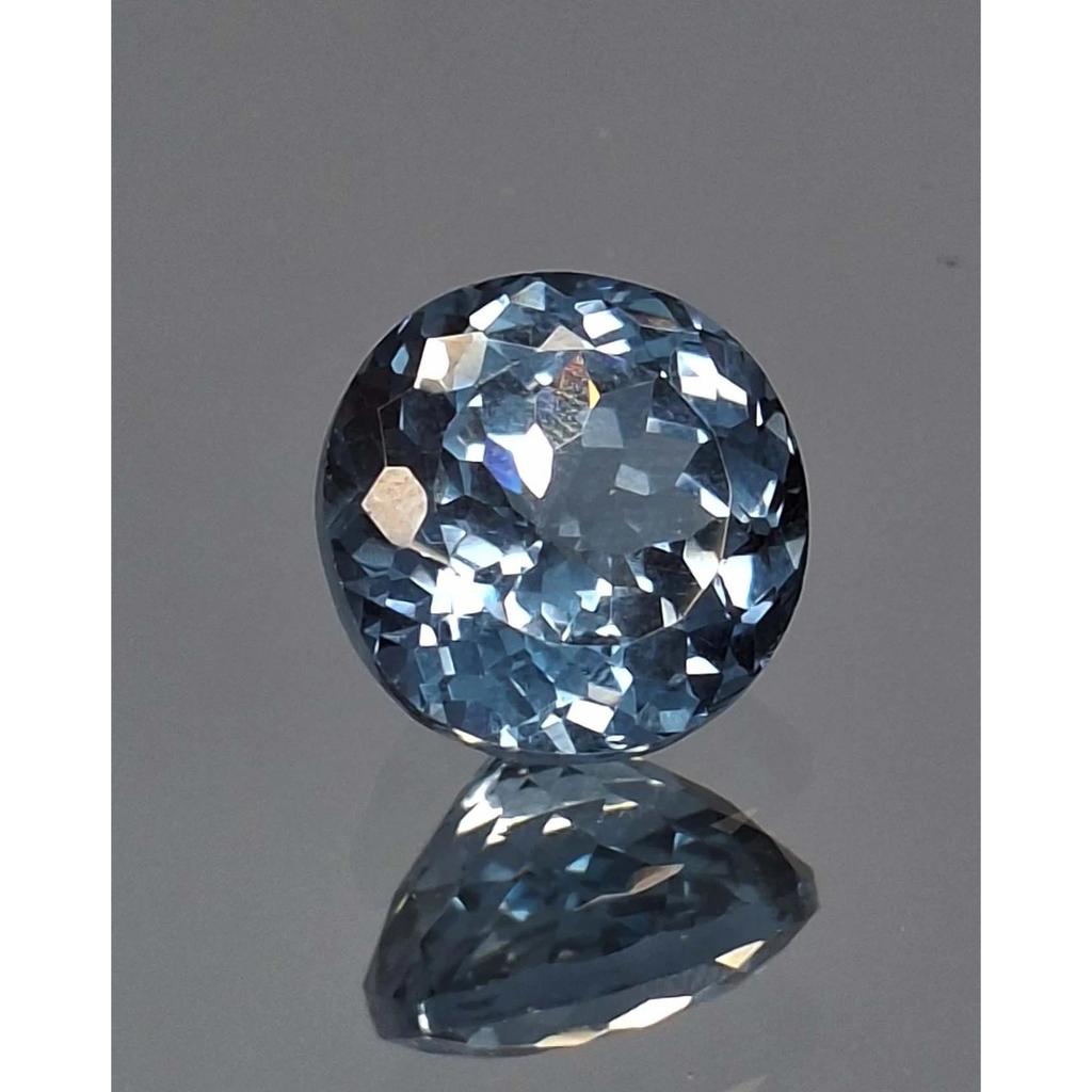 Fabulous Natural Sky Blue Aquamarine 11-13 Ct Round Cut Certified Gemstone