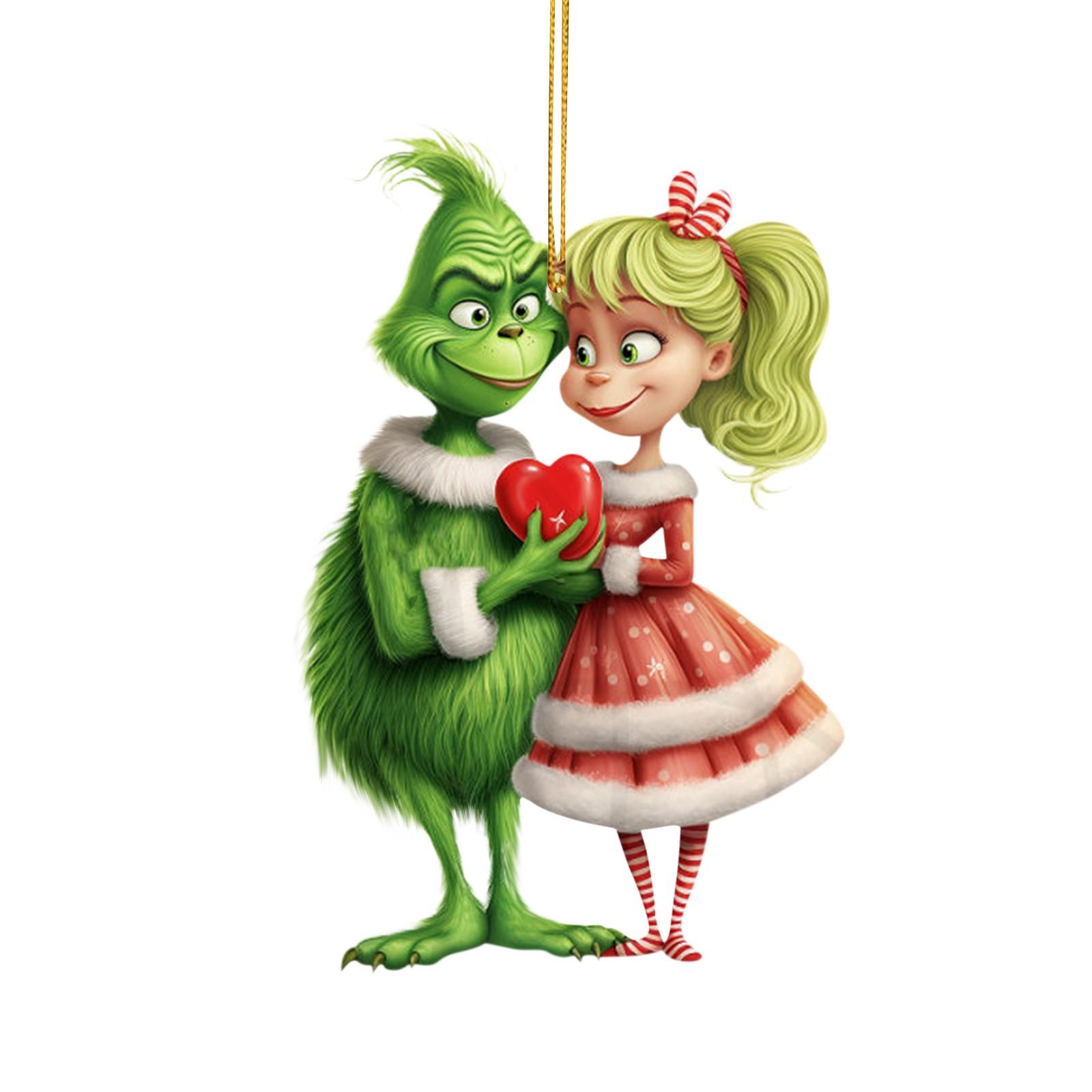 

Мультфильм акриловый зеленый кулон праздничное дерево кулон автомобильный аксессуар кулон для внутреннего и наружного украшения One Size