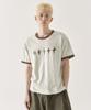 KIIMUIR [Crop] Flashmove Ringer Crop Short Sleeve T-Shirt_Oatmeal