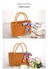 Rattan Picknicktasche - Handgeflochtener Korb zum Einkaufen und Aufbewahren im ländlichen Stil.