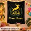 John Deere Personalisierte Wandteppich Benutzerdefinierter Name Text Polyester Hängende Dekoration Haus Zimmer