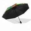 Bambi, Forest Friends Automatic Opening and Closing Umbrella - 8 Ribs Portable Folding Umbrella with Plastic Handle, Suitable for Leisure an