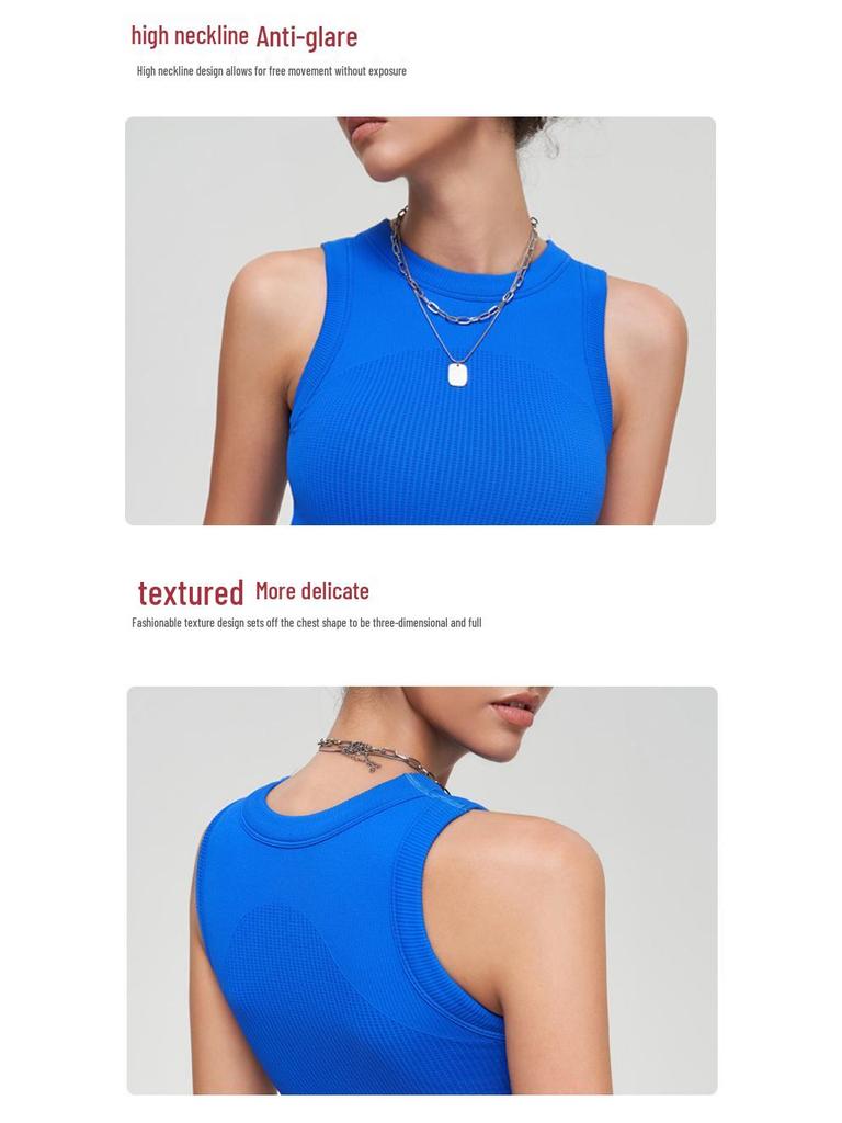 Sömlös Stötdämpande Tränings- och Yogatopp med Integrerad Kupa - 2025 Kollektion