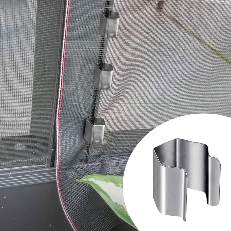 Paquete de 20 Clips para Mosquiteras Sujetadores de Pantalla Resistentes a la Corrosión Para Aplicación en Hogar y Oficina