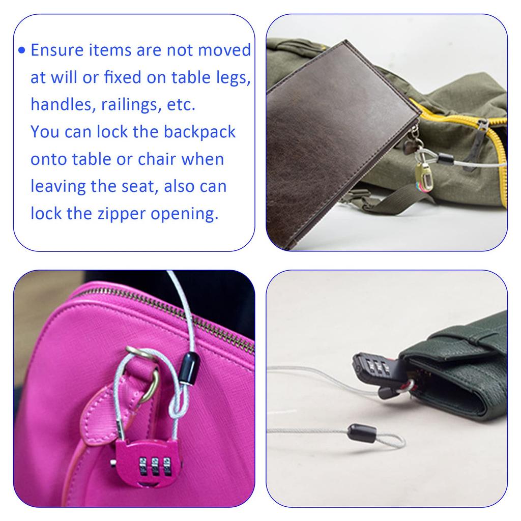 M METERXITY Safety Cable Plastic Coated Steel Locking Rope for