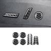 8PCS Real Carbon Fiber For Tesla Model 3 Model Y 2017-2022 Car Seat Adjustment Switch Button Sticker Car Interior Accessories