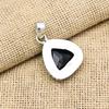 Black Spinel Gemstone Handmade 925 Sterling Silver Jewelry Memorial Pendant For Halloween Gift