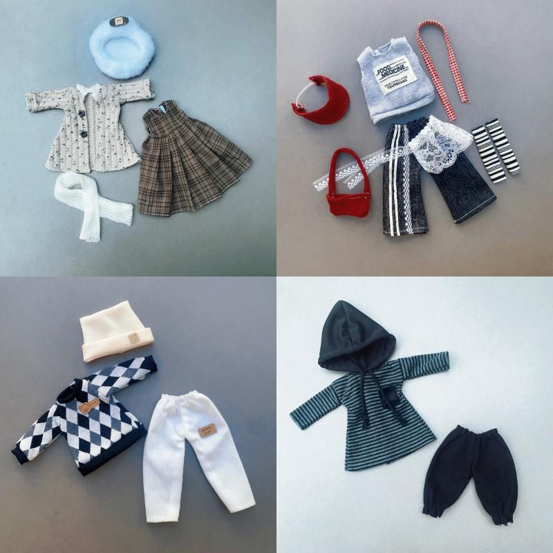 1 Set Casual Princess Skirt Pants Hoodie Kit 1/6 Doll Clothes Cute Clothing For 30Cm Dolls Universal Clothing Doll Accessories