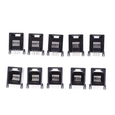 10Pcs/Set Rj11 Rj12 6P6C Computer Internet Network Pcb Jack Socket