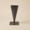 Triangular Iron Vase Tapered Geometric Metal Pitch Home Decor