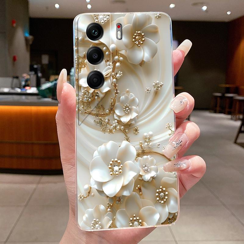 Phone Case For Tecno Camon 40 Pro Casing CM5 CM6 CM7 Clear Luxury Butterfly Flower Soft TPU Cover For Camon 40 40Pro 4G 5G Case