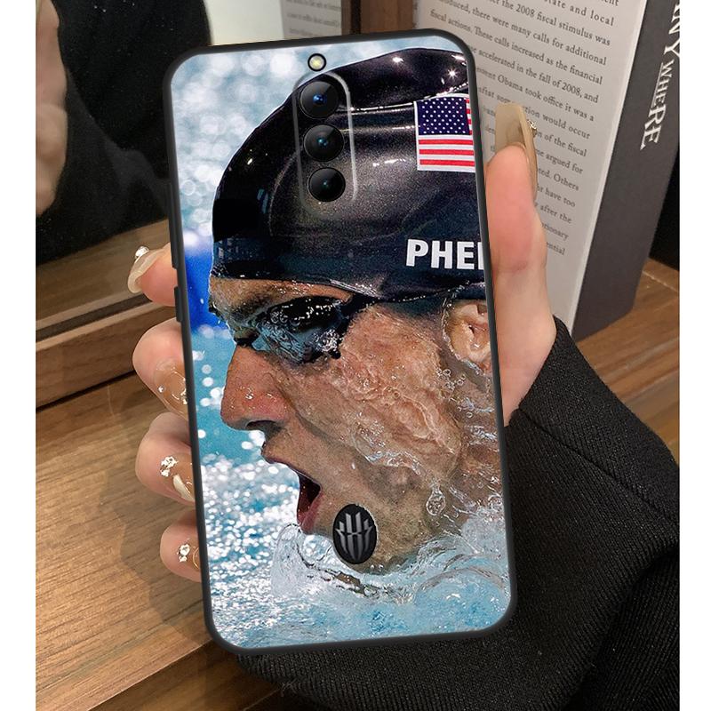 Michael Phelps Swimming Case For Nubia Red Magic 8 9 10 Pro Plus 6 7 6S 7S Pro 5G 6R RedMagic 9S 8S Pro Plus Coque
