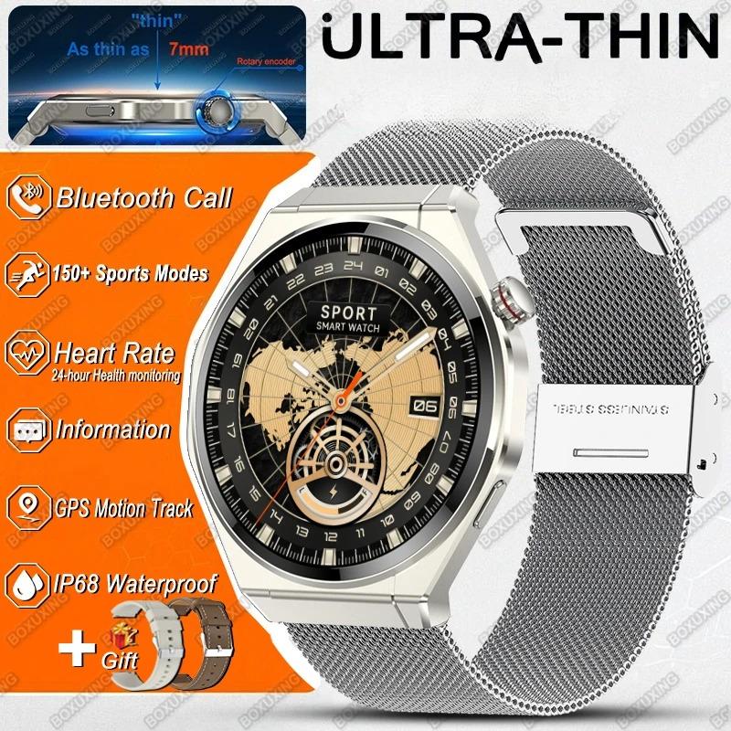 New Ultra Thin Smart Watch Men  Always Show Time 150+Sports Bluetooth Call NFC IP68 Waterproof GPS Track Smart Watch Woman