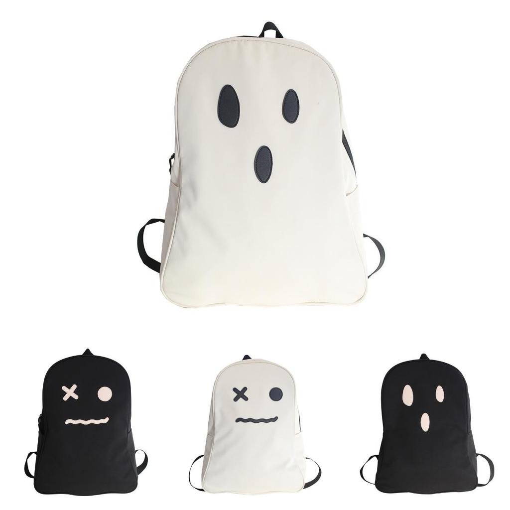 Cute Surprise And Pout Expression Ghost Shaped Backpack For Daily Use