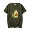 Avocado Cat Funny Unisexs T Shirt Graphic T Shirts Cotton Tshirt Short Sleeve Tshirts Summer Oversized Tshirt Unisexs Clothing