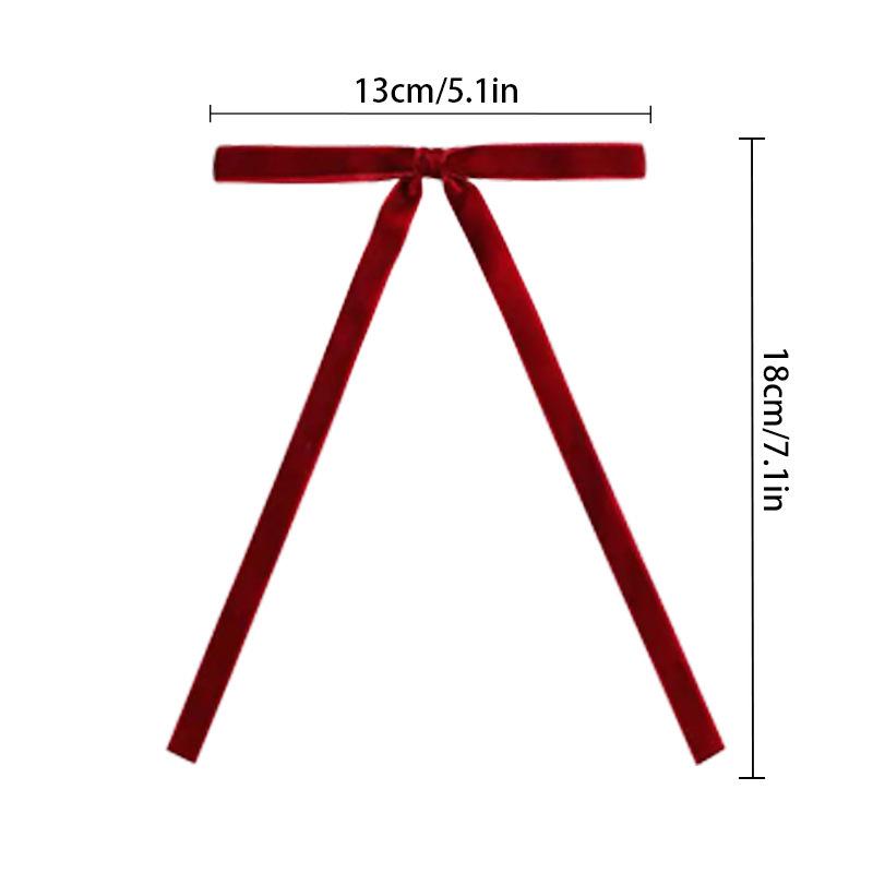 

Velvet Christmas Tree Bows Red Christmas Ribbon Bows DIY Handmade Christmas Gift Bow Tie Accessories as picture