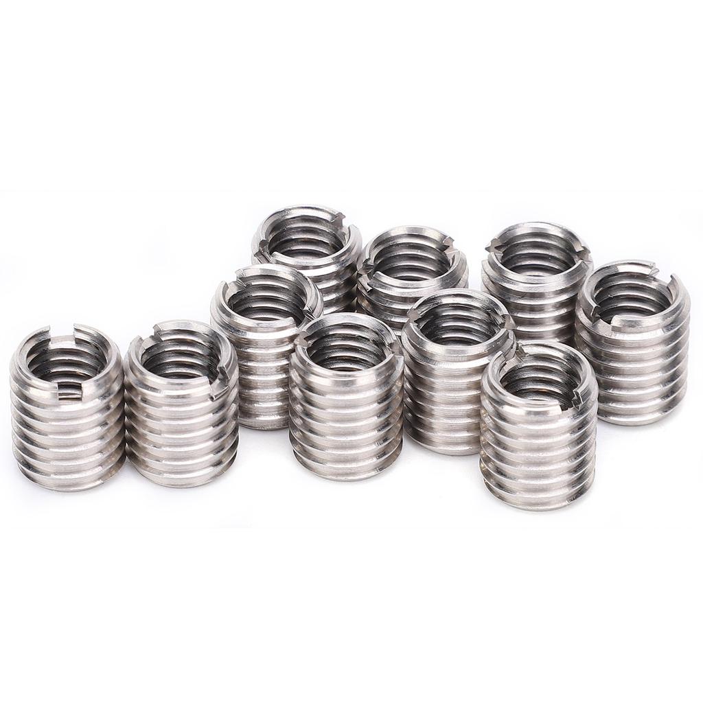 10Pcs Insert Nut Thread Repair Sleeve Threaded Bushing Screw Reducing Conversion Tool