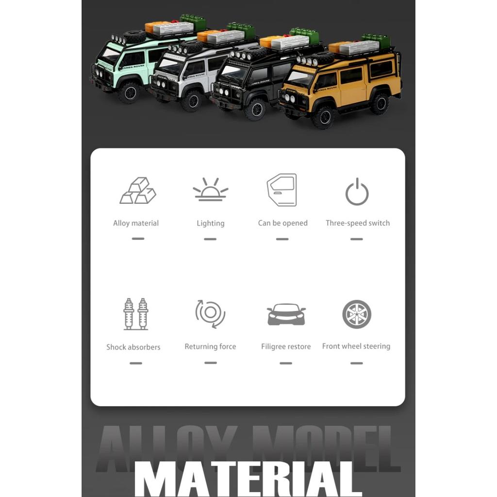 1/32 Land Rover Defender Van Off Road Alloy Diecast Car Model Children's Toys Birthday Gifts Sound and Light Boyfriend Choice