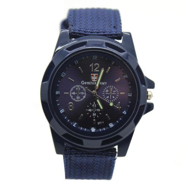 

Men s Watch With Sport Military Analog Design And Durable Nylon Strap Ideal Gift Blue