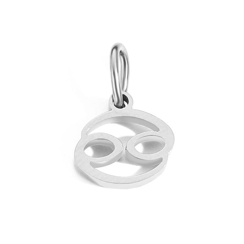 

European & American Twelve Constellations Stainless Steel DIY Jewelry Pendants for Necklaces & Bracelets.