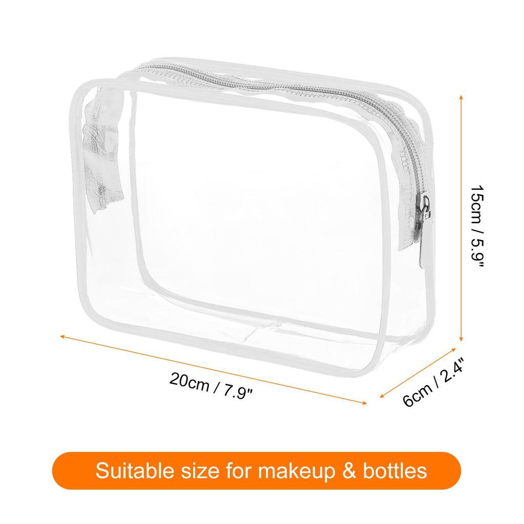 Cross-Border Thick Transparent PVC Makeup Bag - Waterproof, Portable, Large Capacity Toiletry Bag for Travel