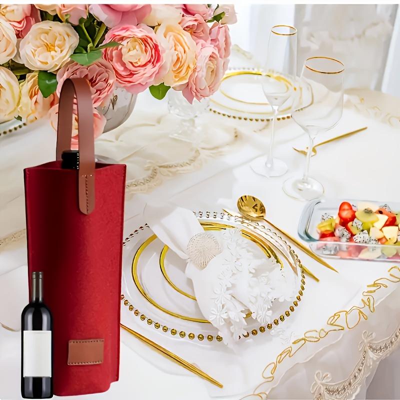 Wine Bag Felt Single Bottle Insulated Tote Bottle Wine Carrier Bag Padded Wine Cooler Gift For Wine Lovers Or Wedding