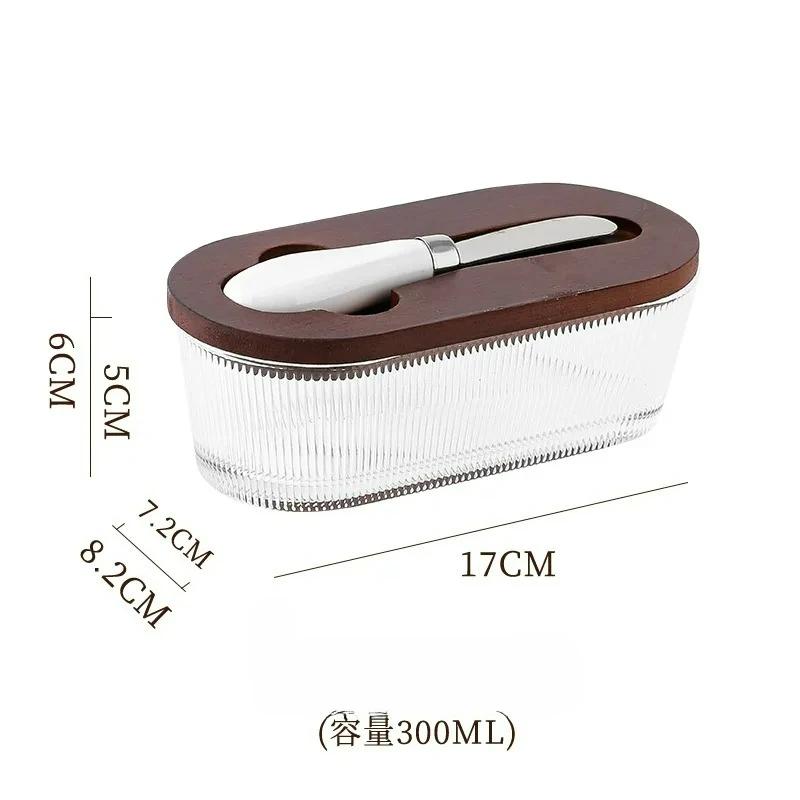 

Маслёнка с крышкой и ножом для масла - Небьющийся стеклянный контейнер для хранения с силиконовым уплотнителем, для кухонного декора в стиле фермерского дома