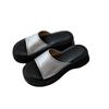 Grape Mother Summer New Fashionable Thick-soled Outer Wear Thick-soled Cool Slippers Wide-faced Casual One-pedal Lazy Slippers Women