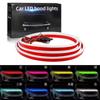 Car Startup Scanning Dynamic Through Type Daytime Running Light Grille Modification Universal LED Hood Light Decorative Light