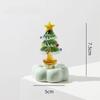 Solid Glass Glass Christmas Tree Figurine Rotating Base DIY Assembly Christmas Tree Ornament Star Topper Christmas Tree Statue