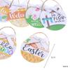6Pcs Dollhouse Mini Easter Wooden Door Pendant Miniature Festival Atmosphere Wall Decor For Happy Easter Party Decoration Crafts