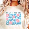 Comfort Colors Trans Rights Shirt and Kids Tshirt: Matisse Inspired Floral Transgender Pride Gift