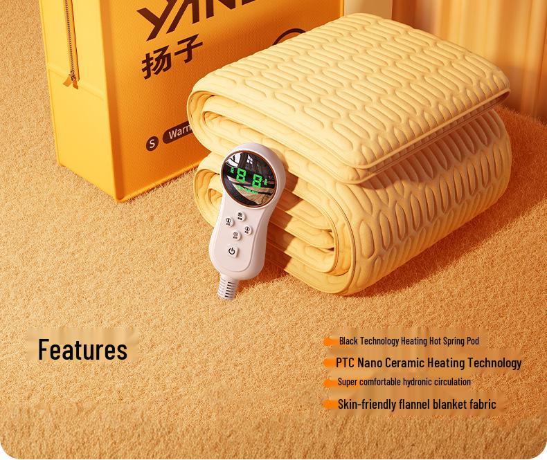 Yangzi Dual-Control Hydronic Electric Blanket for Dorms and Homes