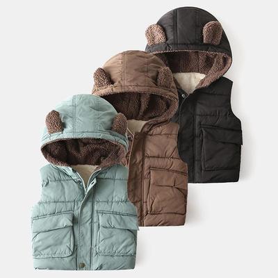 Jungen Baumwolljacke: Warmer Kinder-Herbst-/Winter-Zip-Up-Top im koreanischen Stil