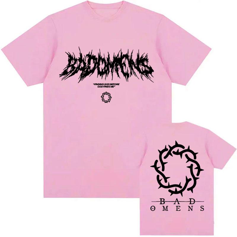 Funny Bad Omens Band Logo Graphic T Shirt Men Women Hip Hop Fashion Vintage T Shirts Male Casual Oversized Short Sleeve Tshirt