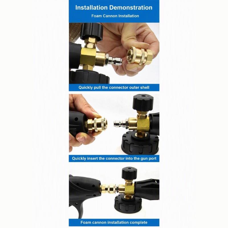 Copper Pressure Washer Adapter with Threaded Coupler Design for Hoses and Matching Cleaning Equipment Fittings