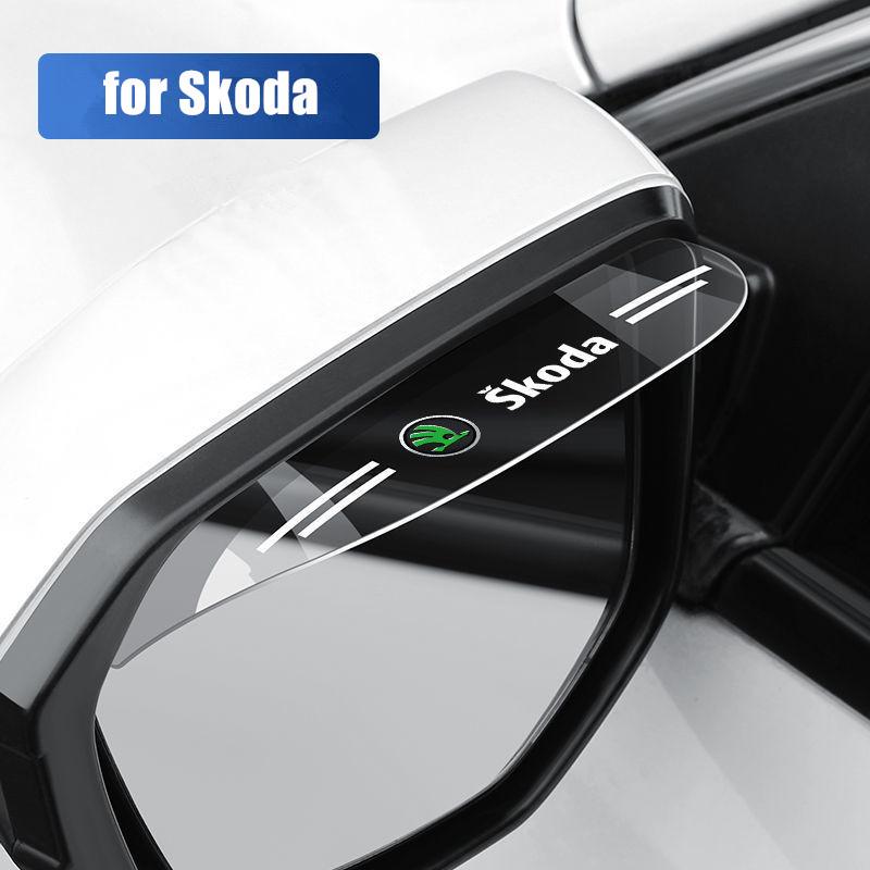 VMAD6 PVC Material Side View Mirror Rain-Shield Visor Windproof Rain Resistance Sun Blocker Driving Safety Gadgets For Skoda Octavia