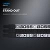 Boss Guitar Strap 5cm Adjustable Black with White for [BOSS] BSM-20-BW Wide, Length, Monogram, Logo, Guitar/Bass