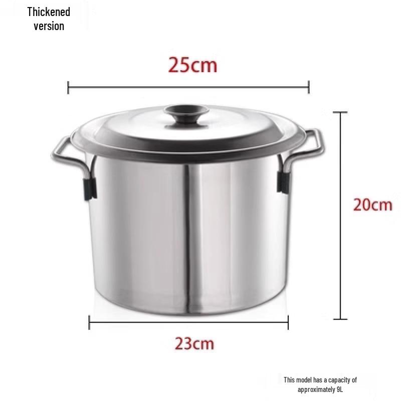 JPHZNB Stainless Steel Commercial Soup Bucket Set