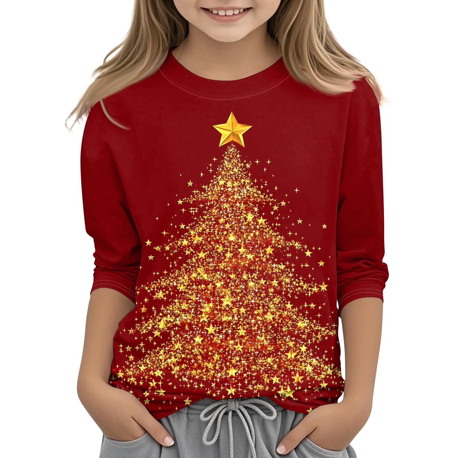 

Детская футболка с круглым вырезом и принтом, рукава 3/4, повседневная футболка 130