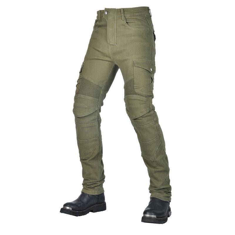 Mens Motorcycle Riding Pants With Protective Padding Multi-Pocket Tactical Workwear Off-Road Street Use