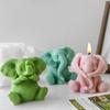 3D Elephant Silicone Candle Mold Cute Sitting Elephant Animal Soap Gypsum Resin Production Tool Home Decoration Crafts Gifts