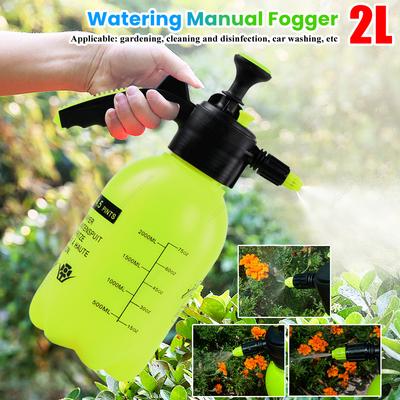 2L Hand Pressure Water Sprayer Adjustable Nozzle Garden Sprayer Disinfection Spray Bottle Plants Sprinkler Watering Can For Agri