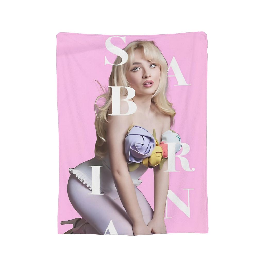 Sabrina Carpenter Blanket Fleece Spring/Autumn Portable Lightweight Throw Blanket for Bedding Travel Plush Thin Quilt