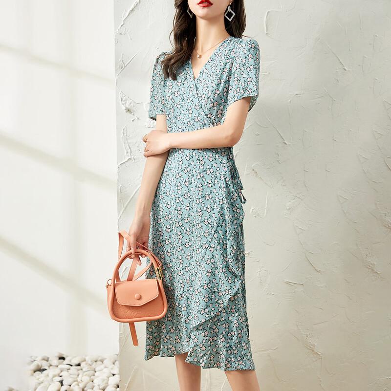 Srcr Women s Floral Tie-Waist Midi Dress M