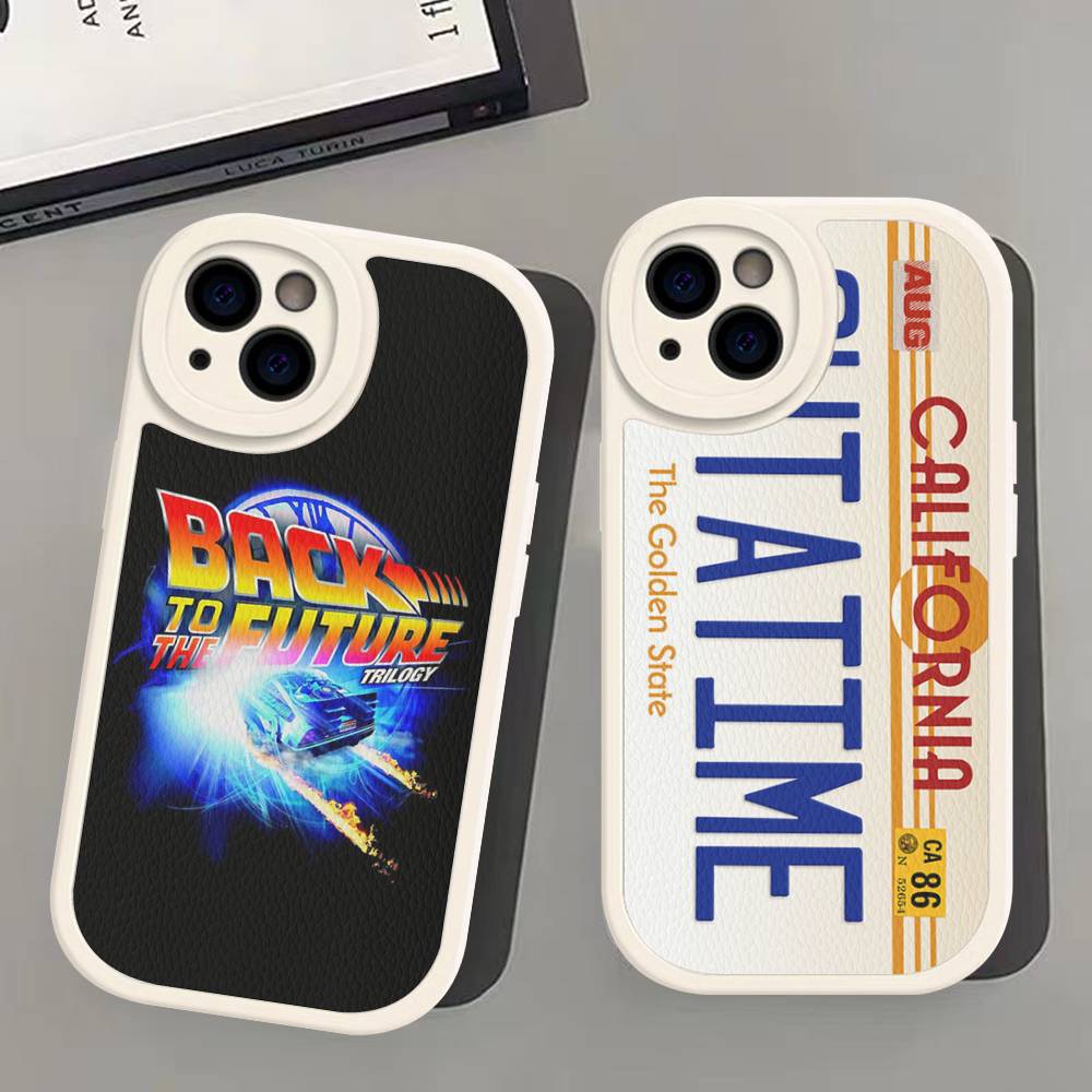 Back To The Future Phone Case For IPhone 16 15 14 13 12 11 Pro Max Plus Leather Cover