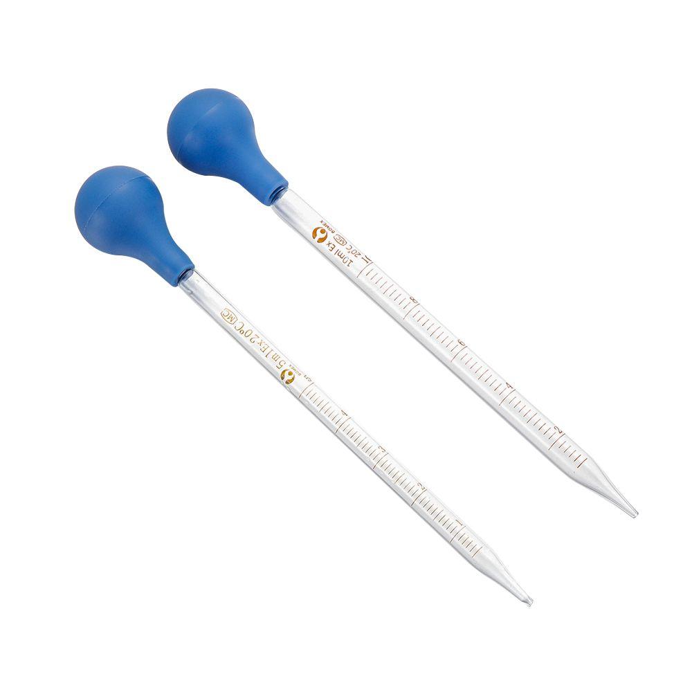 Multi-function Test Tubes Lab Supplies Graduated Pipettes Glass Dropper Liquid Transfer Rubber Head