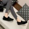Fashion Real Nerz Mocasines Frauen Echtes Leder Wohnungen 2024 Damen Schweinsleder Wanderschuhe Winter Warme Plüsch Faulenzer Baumwolle Pelz Stiefel