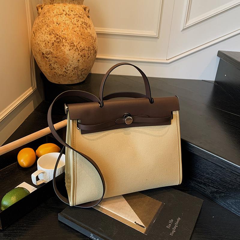 Bag Large Capacity Women's Big Bag 2025 New Shoulder Tote Bag Crossbody Canvas Bag Premium Sense Portable Kelly Bag